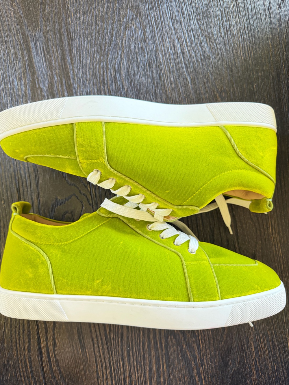 Christian louboutin Men’s Green Suede Sneakers Size EU 46 us 13